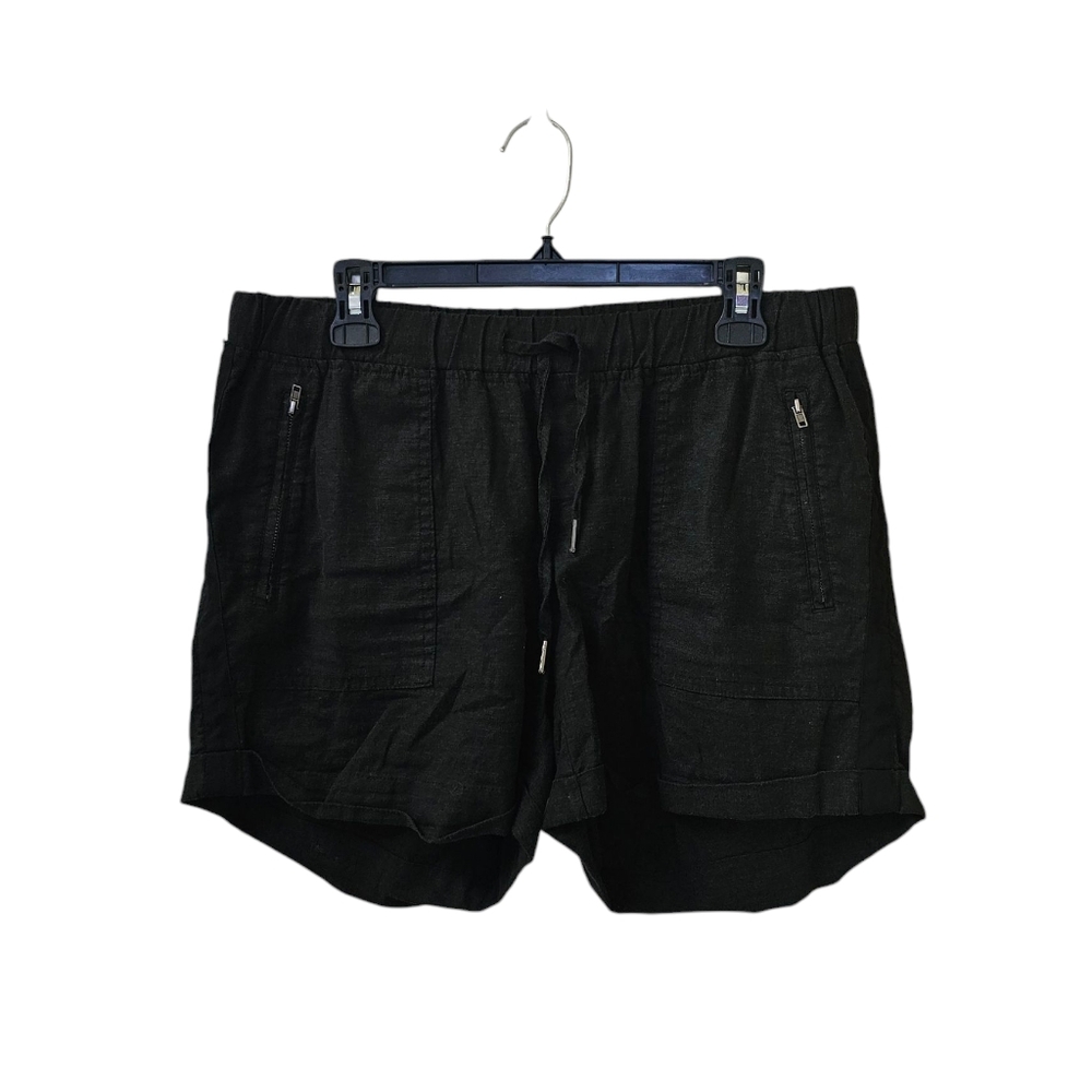 Torrid Black Linen Blend Casual Shorts Size 1X Torrid Size 0